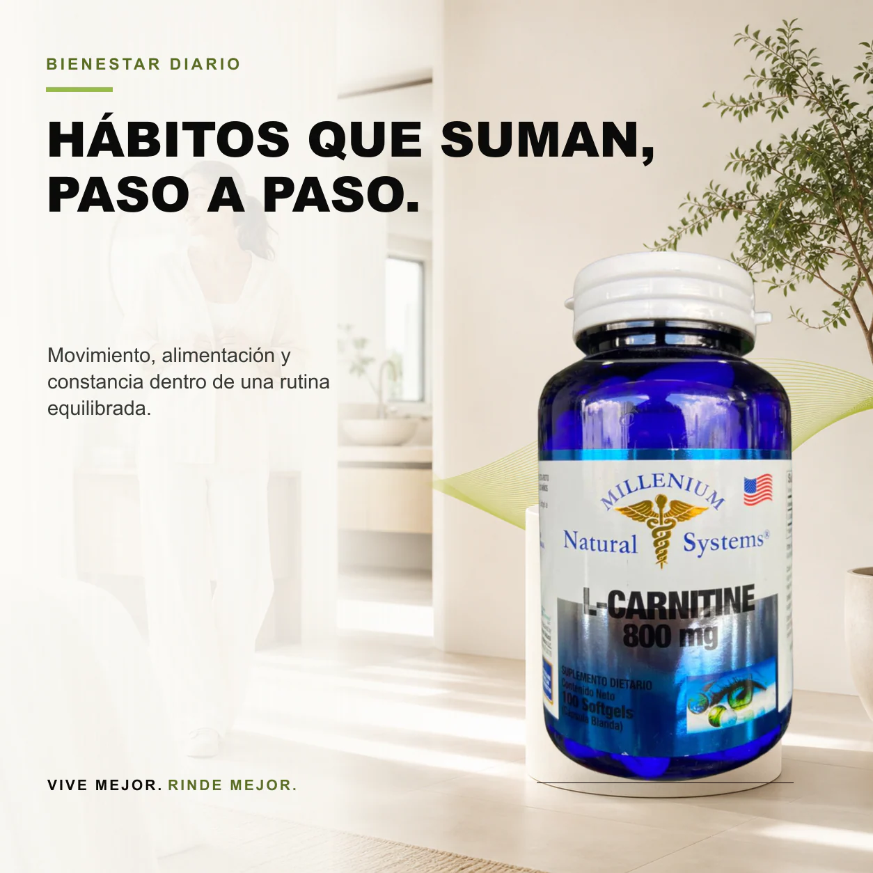 L-Carnitina 800mg X 100 Cápsulas Blandas - Natural Systems - Image 3