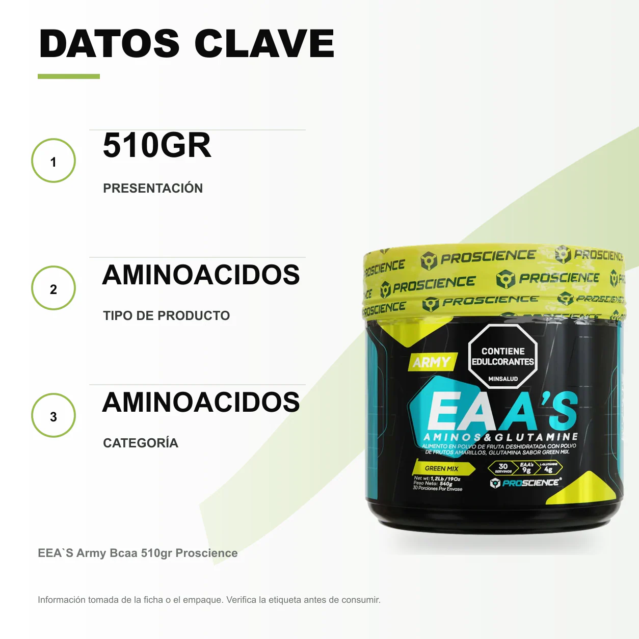 EEA`S Army Bcaa 510gr Proscience - Image 2