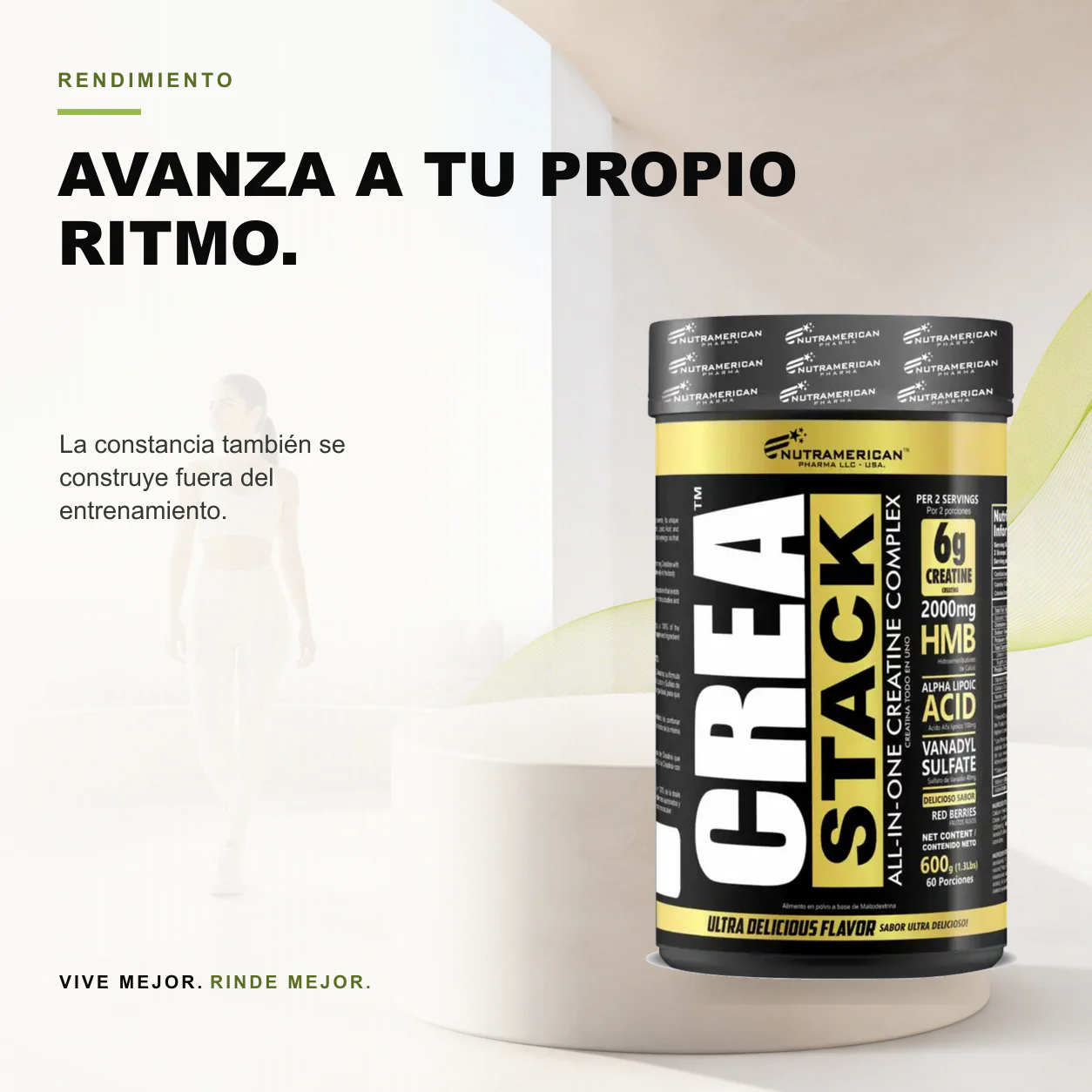 Crea Stack Creatina Monohidrato y HMB 1,3 Lbs - Image 3