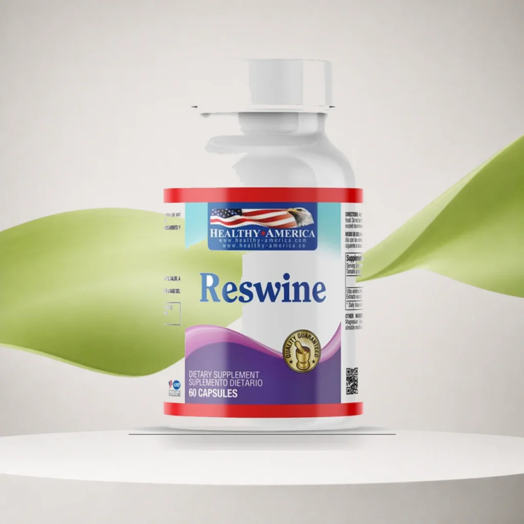 Reswine Resveratrol 260mg 60 Cápsulas - Healthy America