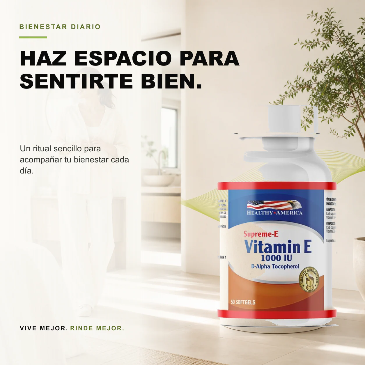 Supreme Vitamina E 1000IU D Alpha Tocopherol 50 Caps Healthy - Image 3