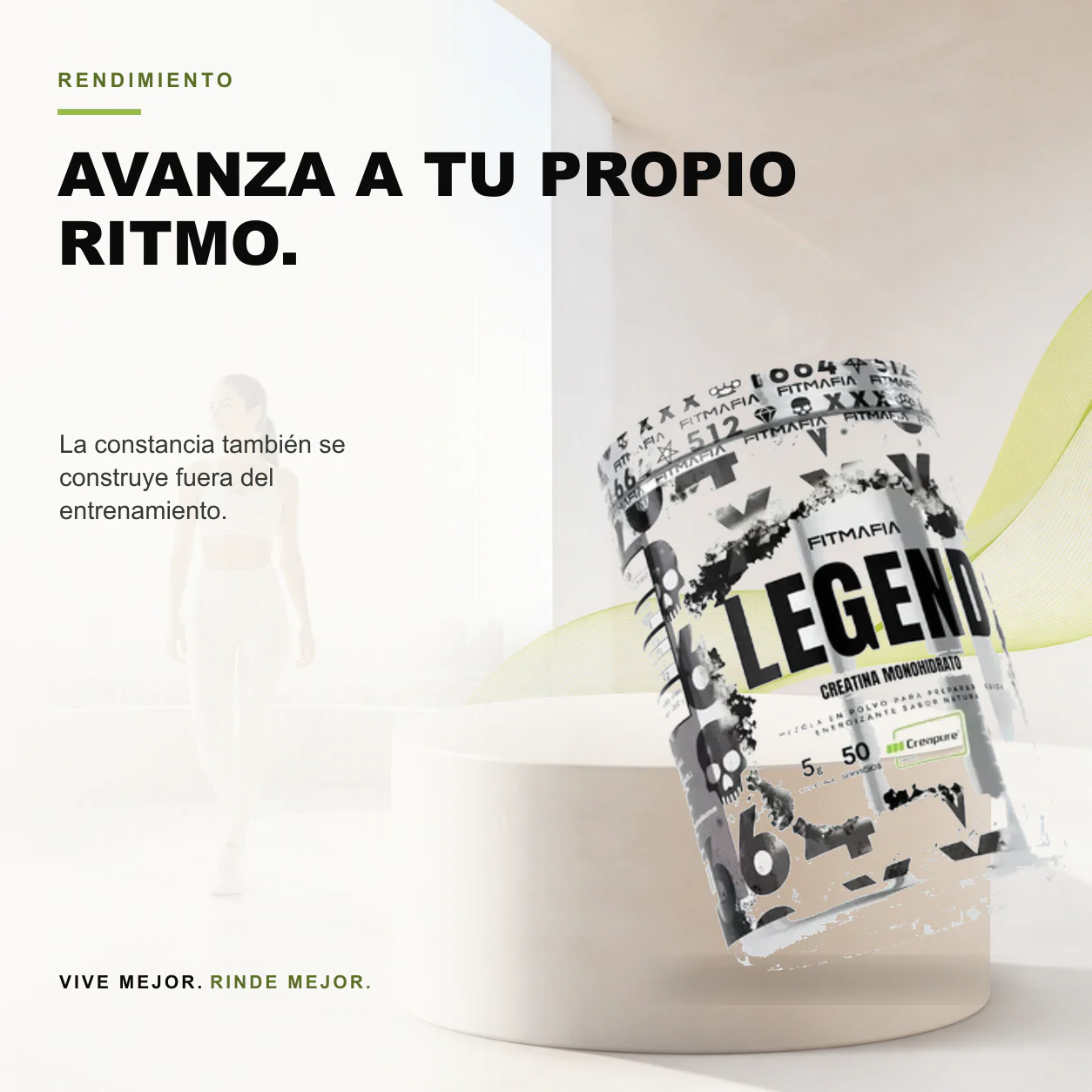LEGEND Creatina Monohidrato CREAPURE Natural - 50 Serv - Image 3