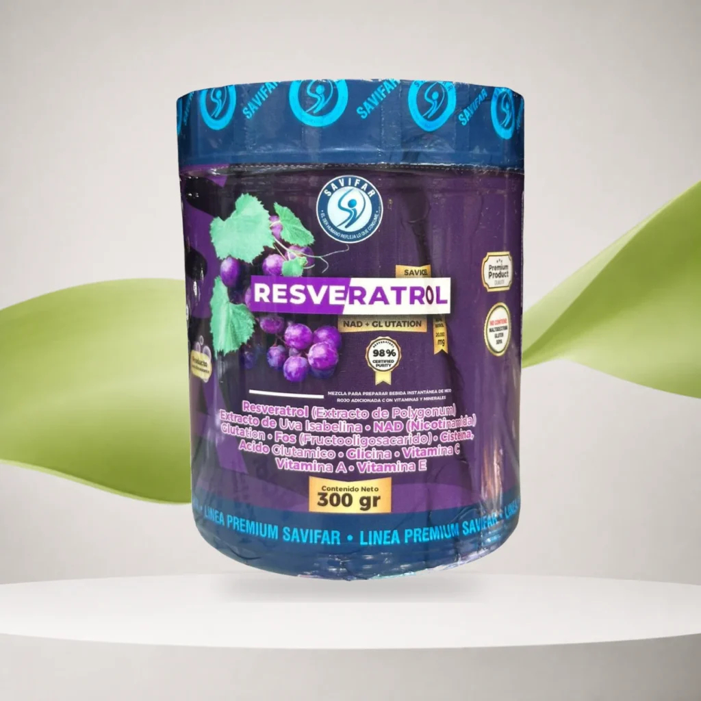 Resveratrol + NAD + Glutatión 300gr Savifar