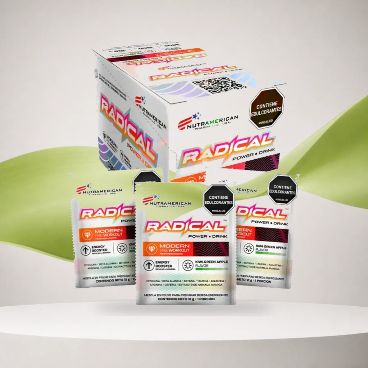 Radical Power Drink - Pre entreno 18 Sachets Nutramerican Pharma
