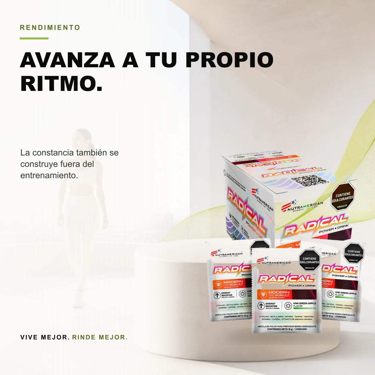 Radical Power Drink - Pre entreno 18 Sachets Nutramerican Pharma - Image 3