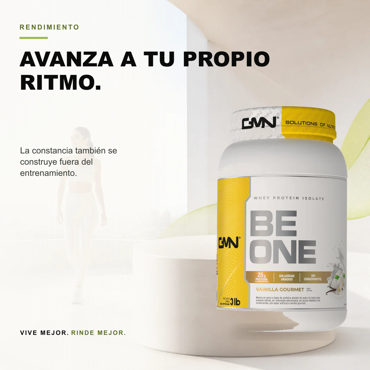 BE ONE Whey Protein Isolate 3 Libras GMN - Image 3