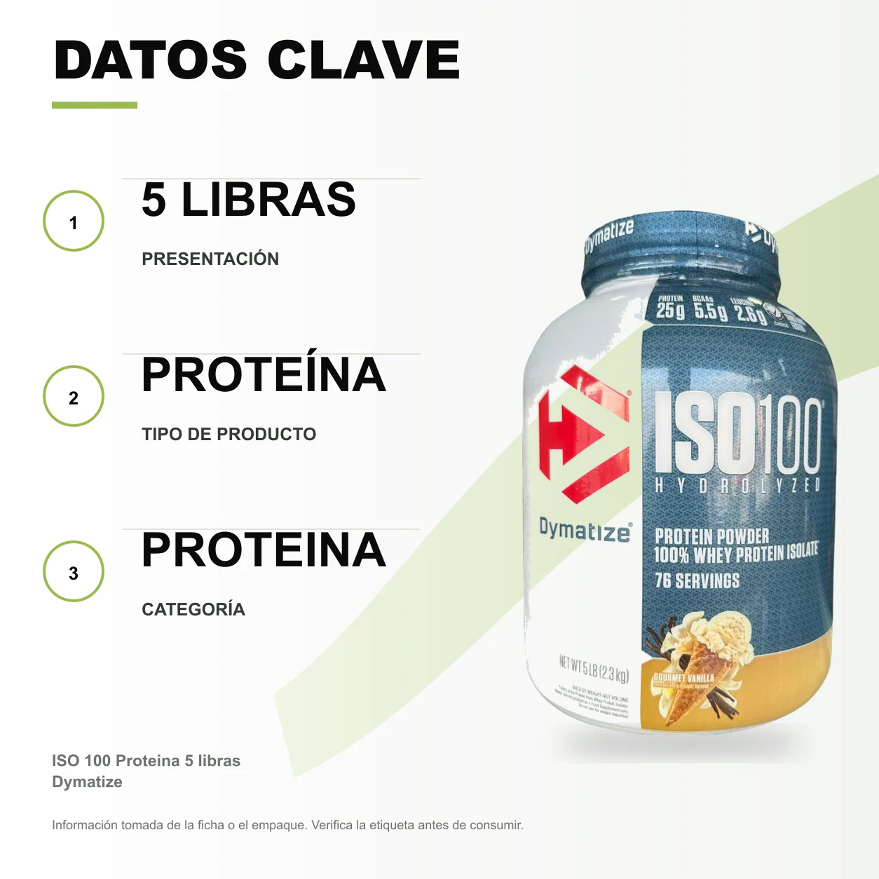 ISO 100 Proteina 5 libras Dymatize - Image 2