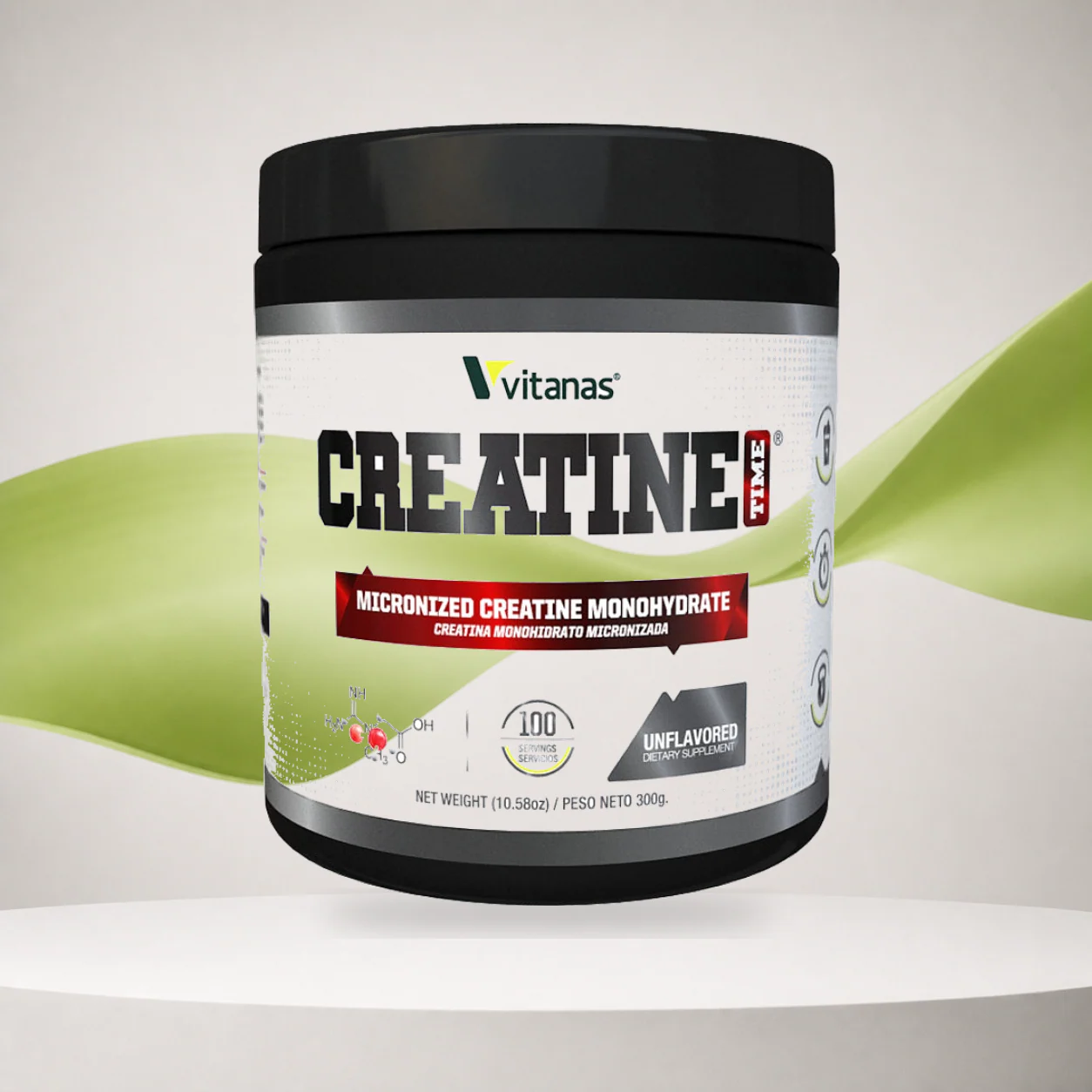 Creatine Time Creatina Monohidratada Micronizada 300gr Vitanas