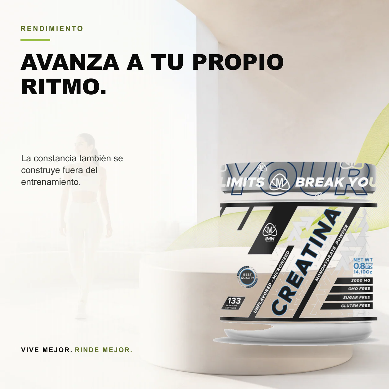Creatina Monohidratada 400gr IMN - Image 3
