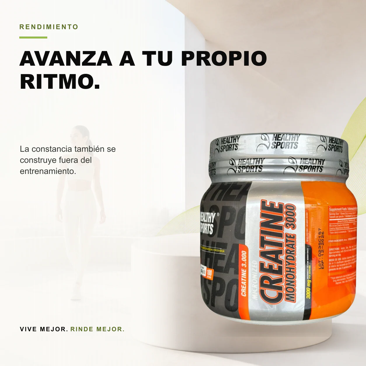 Creatina Monohidratada 300gr Healthy Sports - Image 3