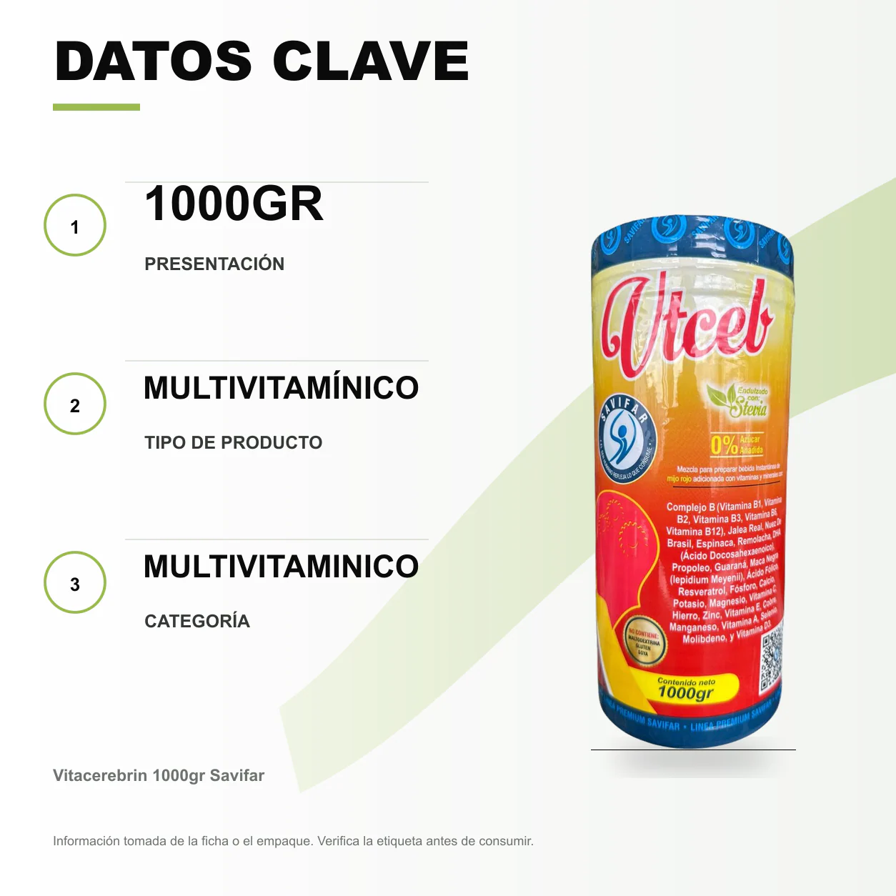 Vitacerebrin 1000gr Savifar - Image 2