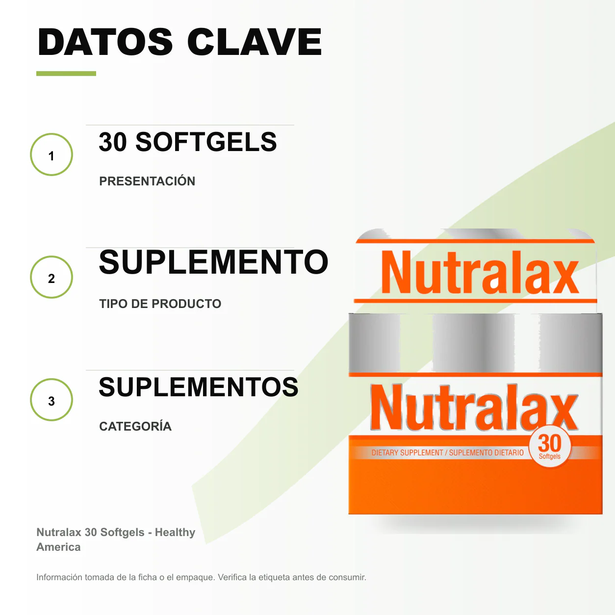 Nutralax 30 Softgels - Healthy America - Image 2