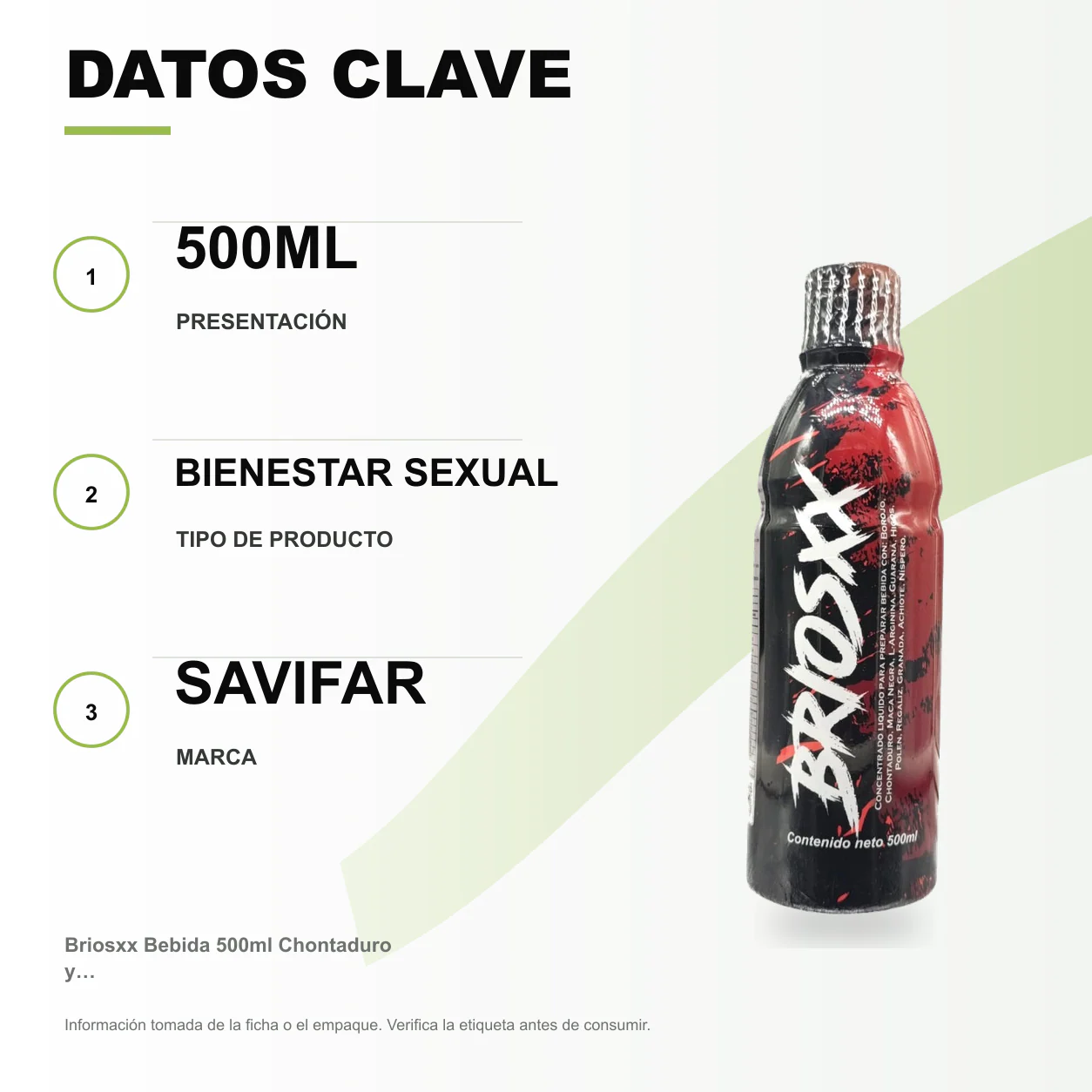 Briosxx Bebida 500ml Chontaduro y borojó - Image 2