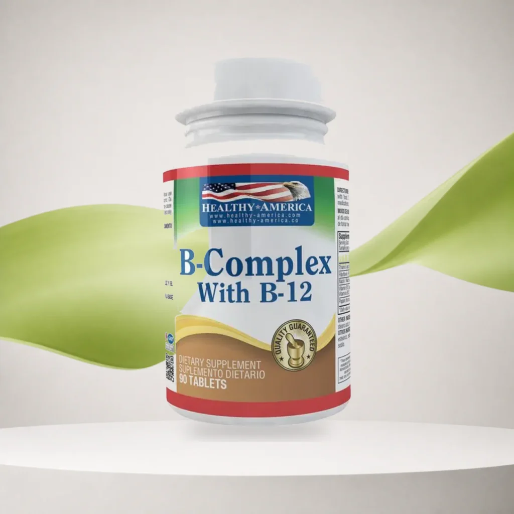 B-Complex with B-12 Complejo B 90 Tabletas | Healthy America