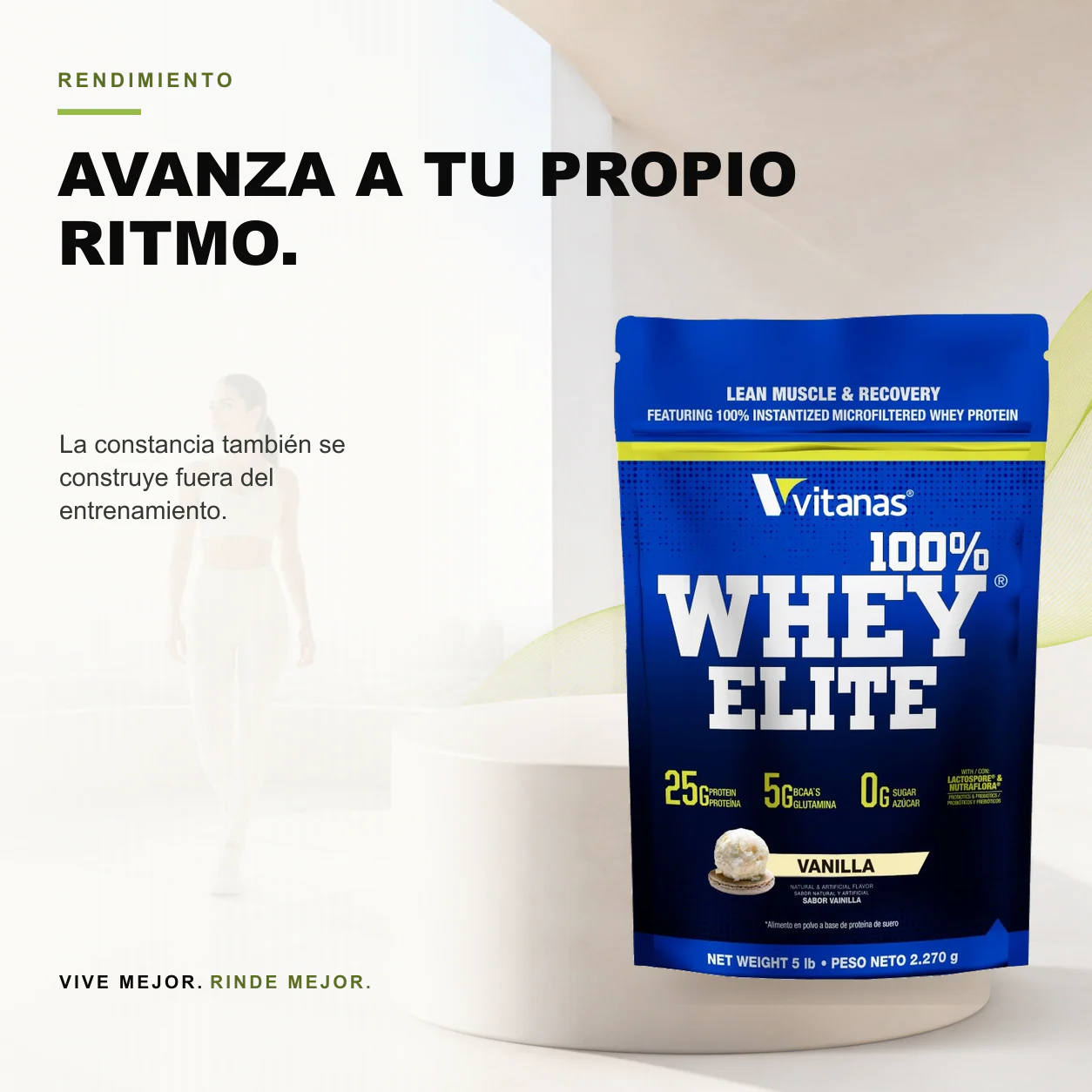 100% Whey Elite 5 Libras Vitanas - Image 3