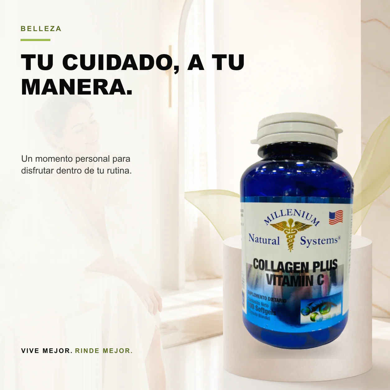 Colageno Plus Vitamina C x100 Softgels Natural Systems - Image 3