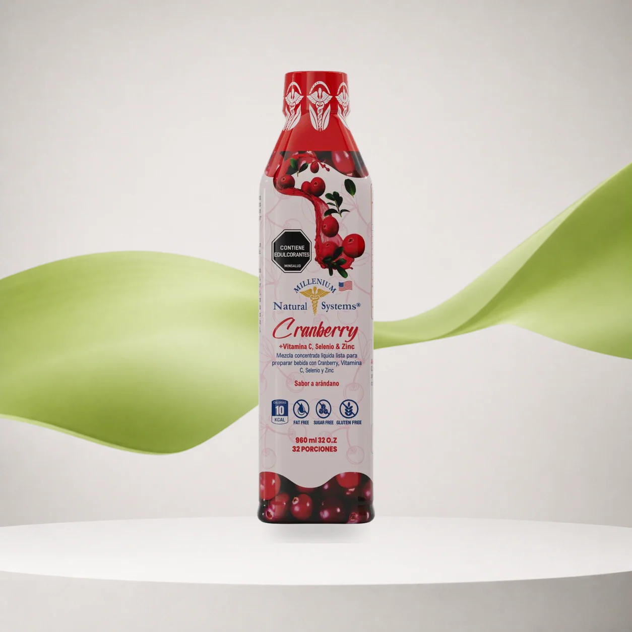 Cranberry + Vitamina C, Selenio & Zinc 960ml Natural systems