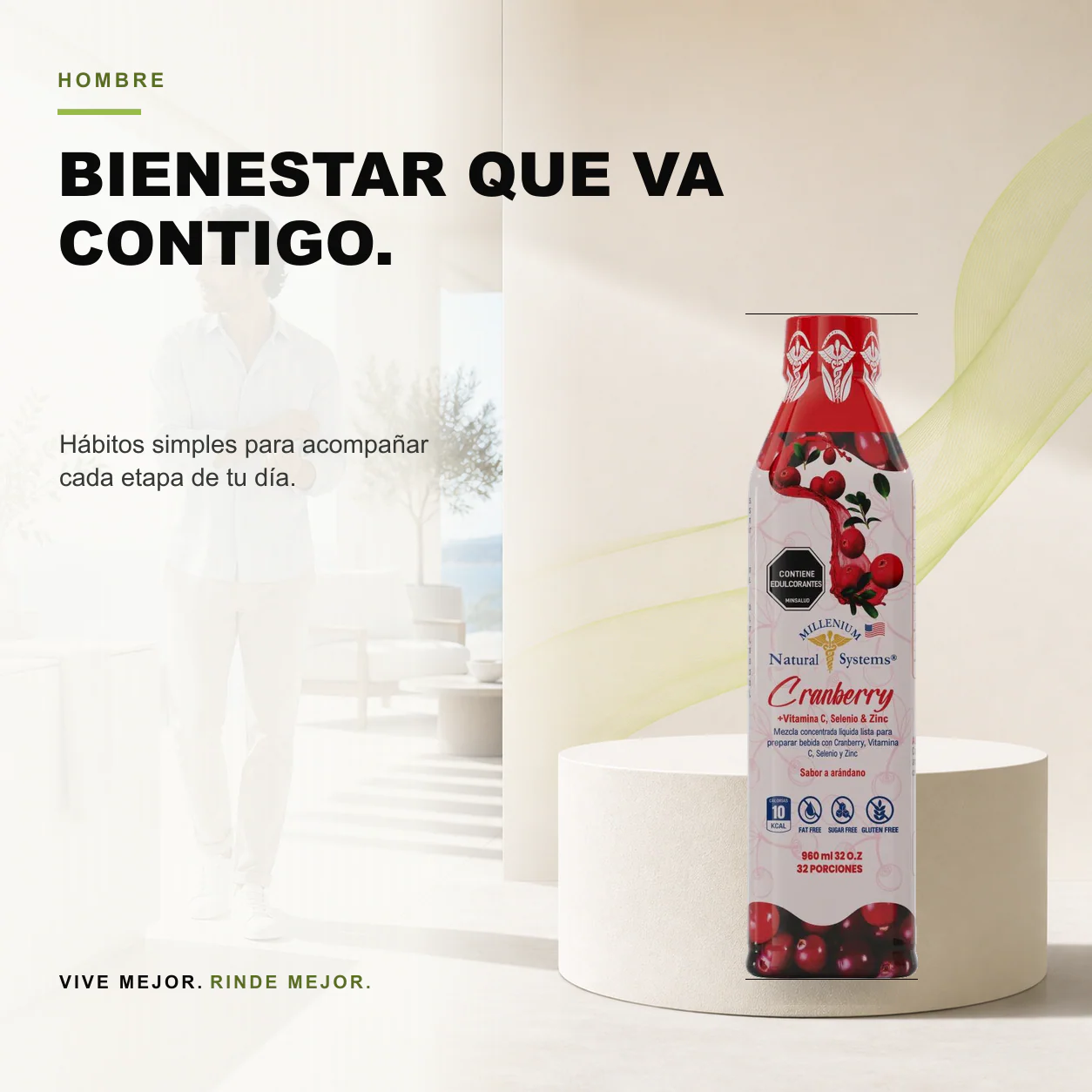 Cranberry + Vitamina C, Selenio & Zinc 960ml Natural systems - Image 3