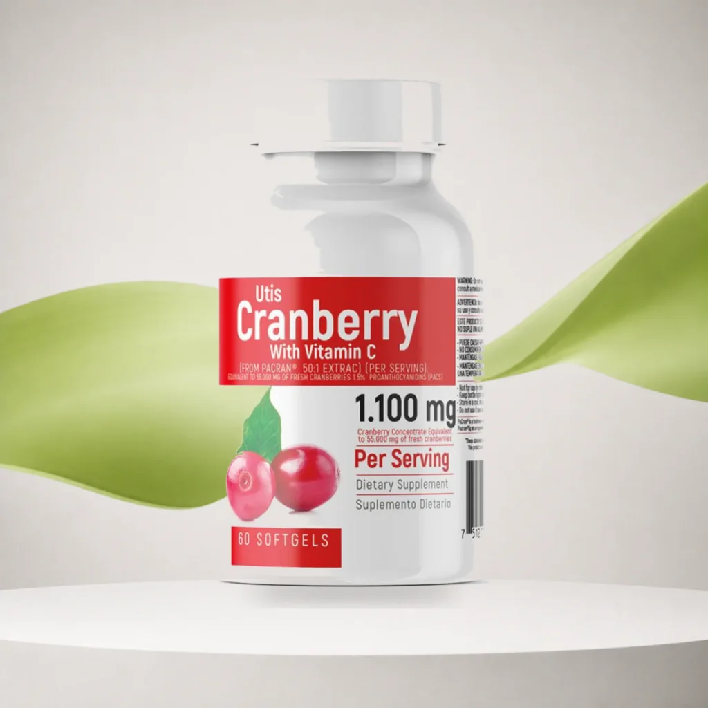 Utis Cranberry 1100mg con Vitamina C 60 Cápsulas Healthy America