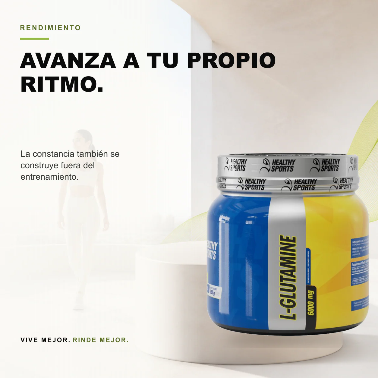 L-Glutamina 6000mg 360gr Healthy Sports - Image 3