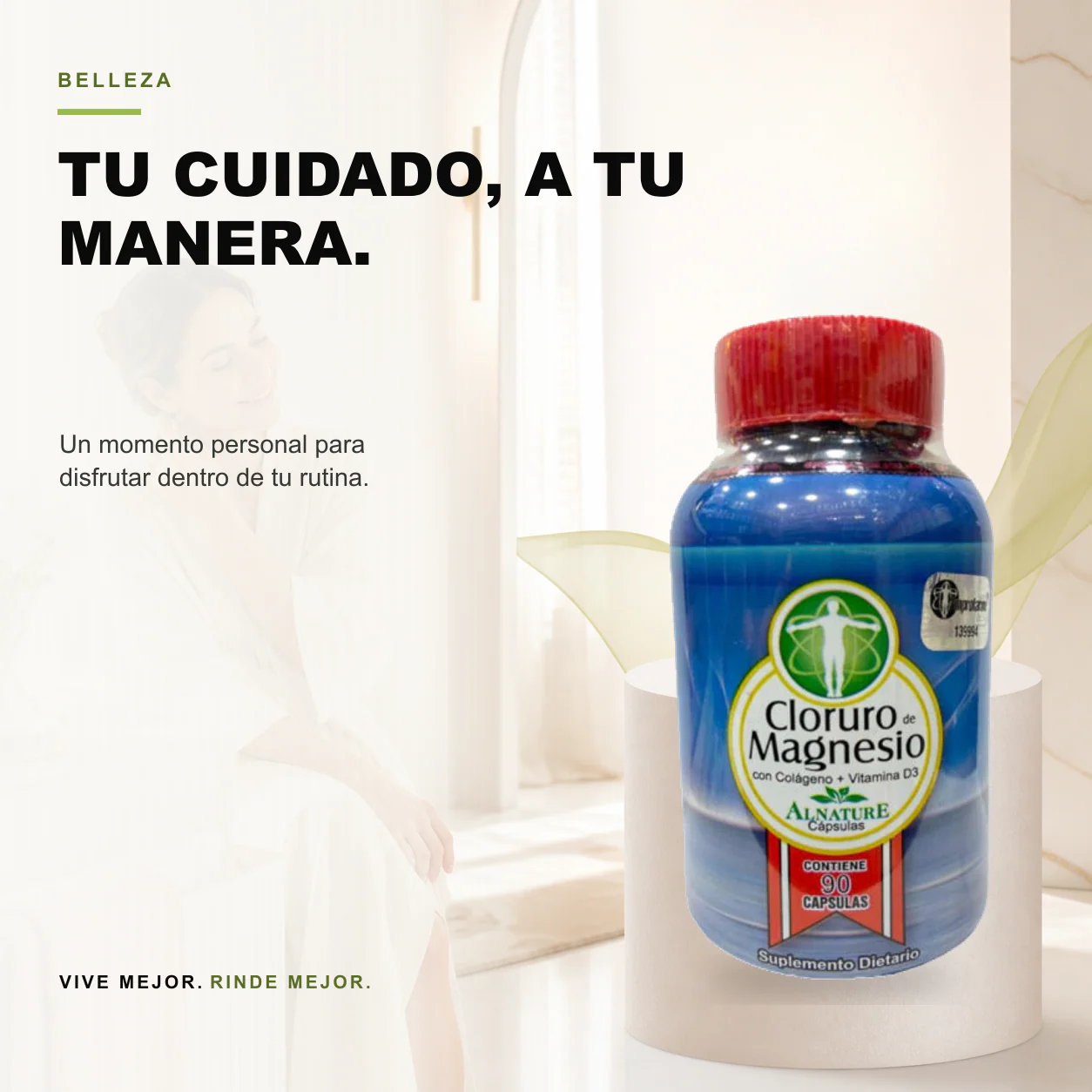 Cloruro de Magnesio con Colageno y Vitamina D3 x90 Cáps - Image 3