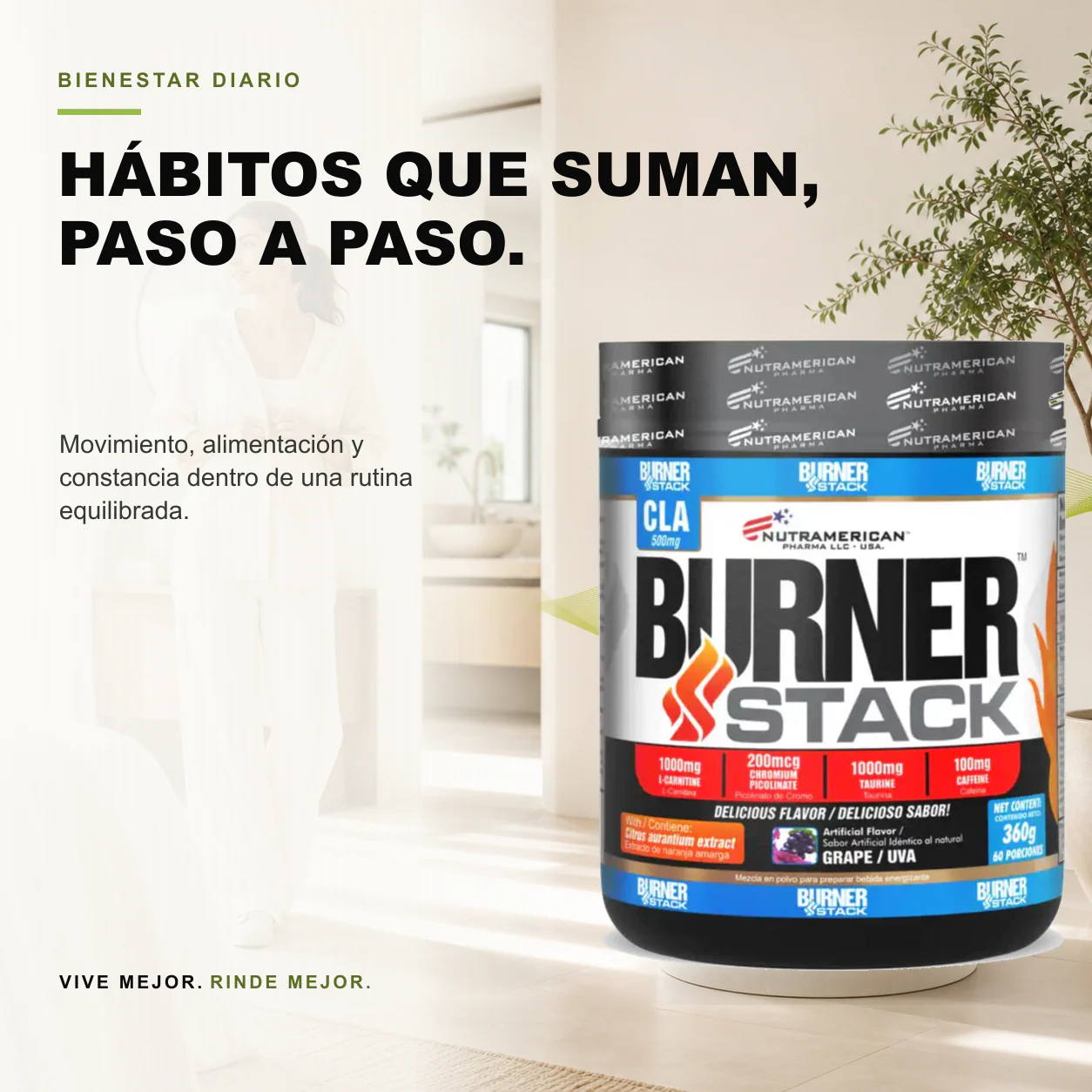 Burner Stack 360gr Nutramerican pharma - Image 3
