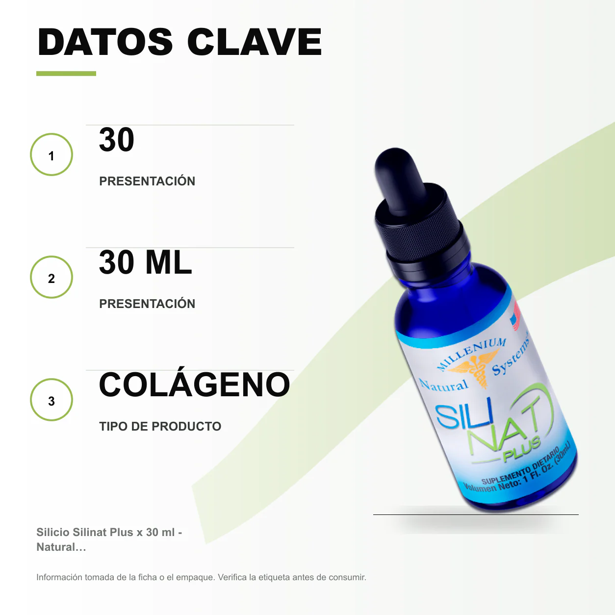 Silicio Silinat Plus x 30 ml - Natural Systems - Image 2