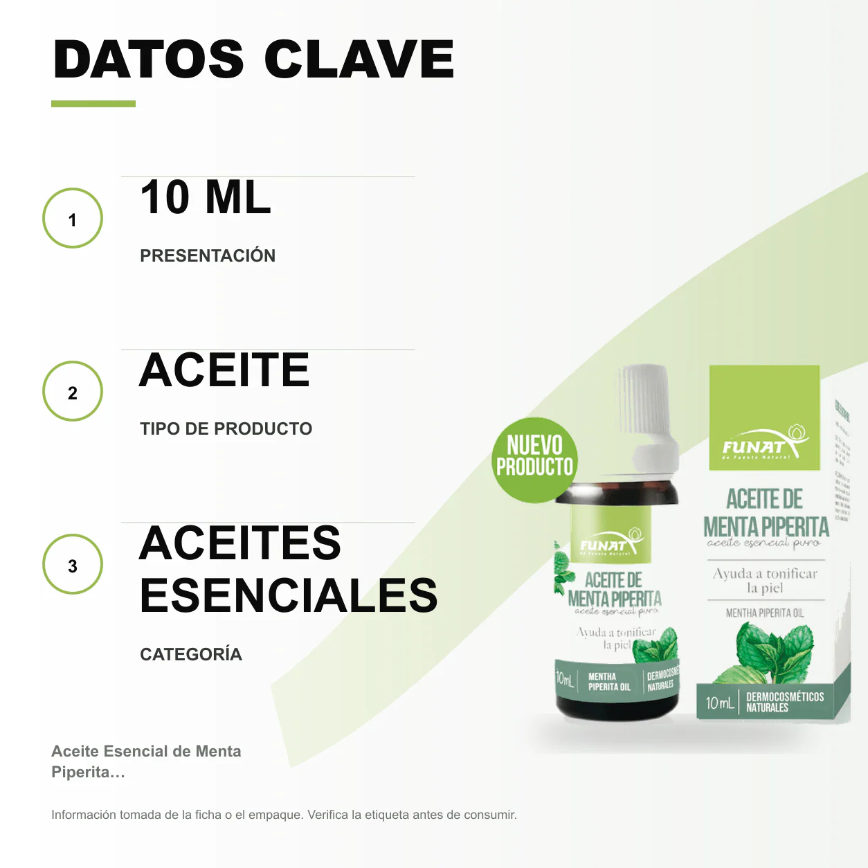 Aceite Esencial de Menta Piperita x10ml Funat - Image 2