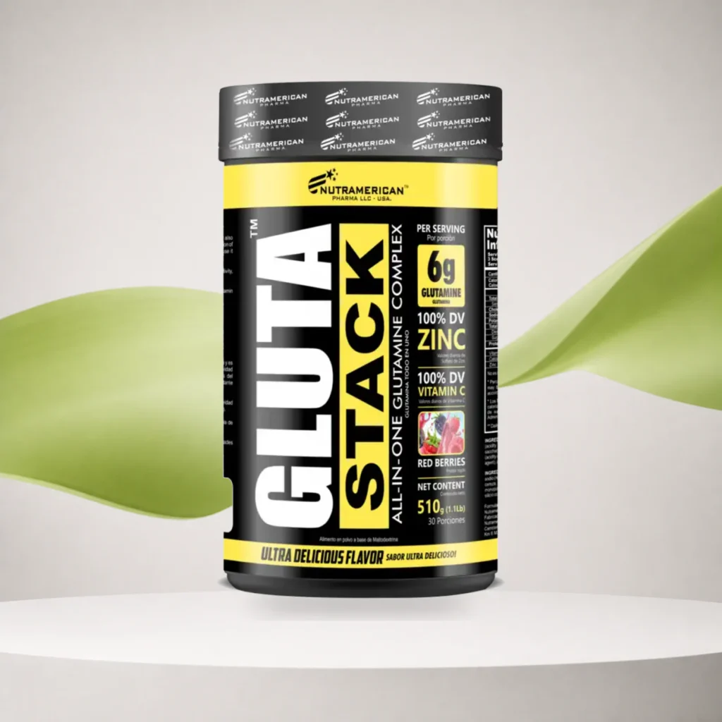 Gluta Stack Glutamina 6000mg + Zinc 1.1 Lb