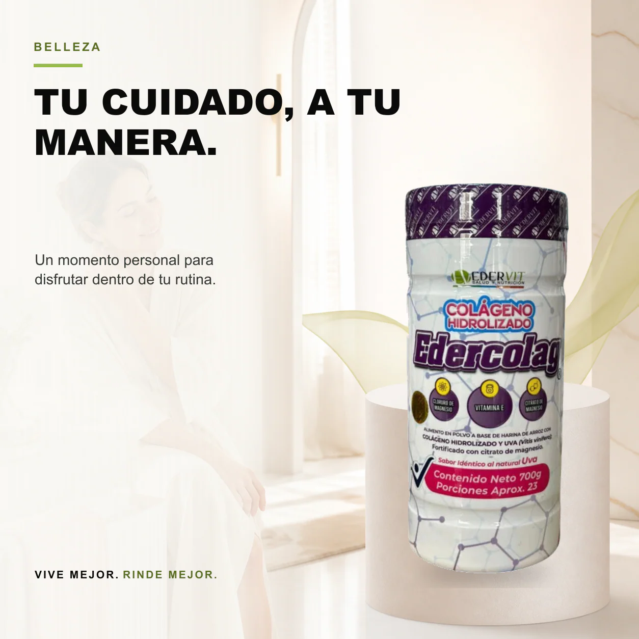 Colageno Hidrolizado Edercolag 700gr con Cloruro de Magnesio - Image 3