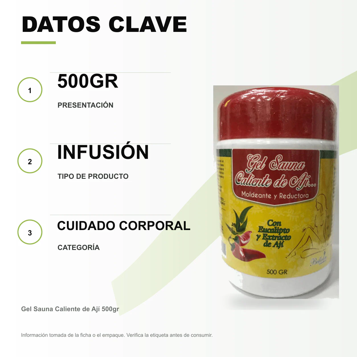 Gel Sauna Caliente de Ají 500gr - Image 2