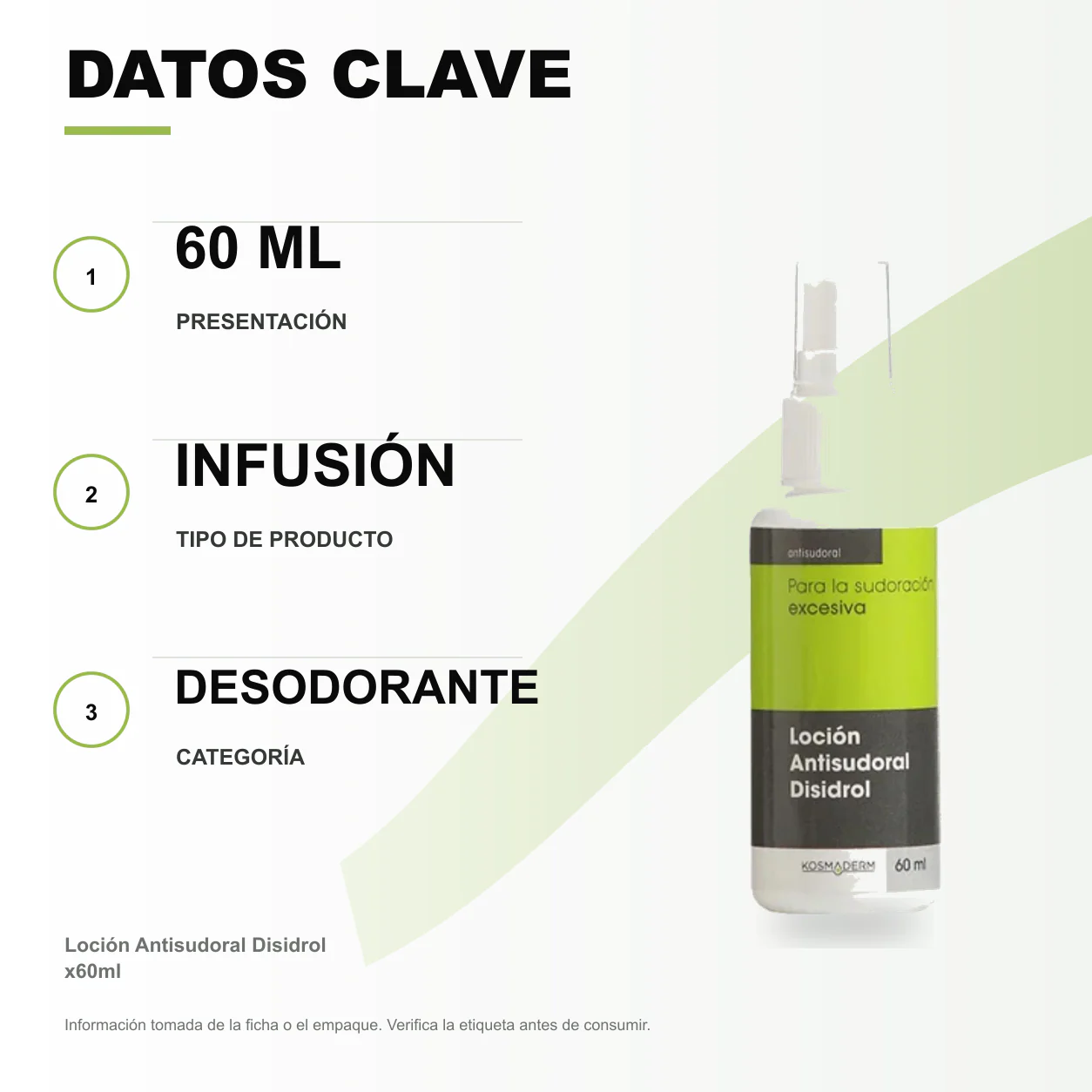 Loción Antisudoral Disidrol x60ml - Image 2