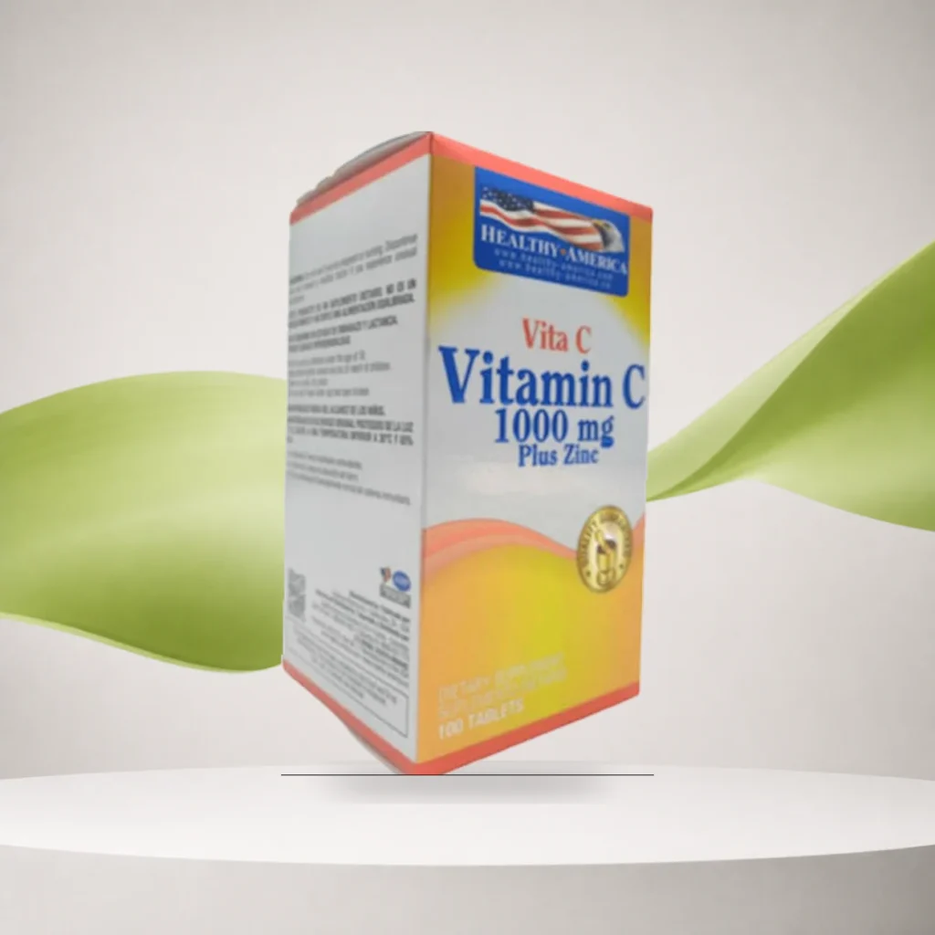 Vitamina C 1000mg + Zinc X100 Tabletas - Healthy America