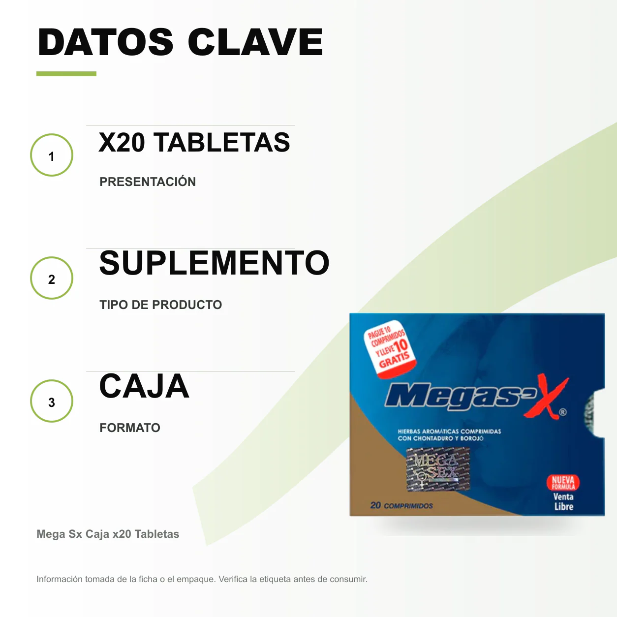 Mega Sx Caja x20 Tabletas - Image 2