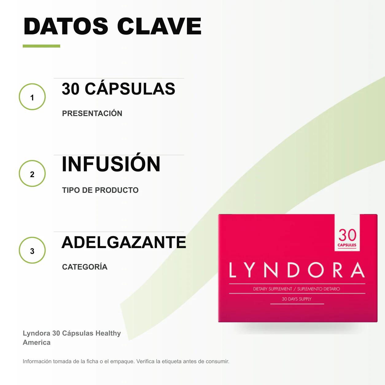 Lyndora 30 Cápsulas Healthy America - Image 2