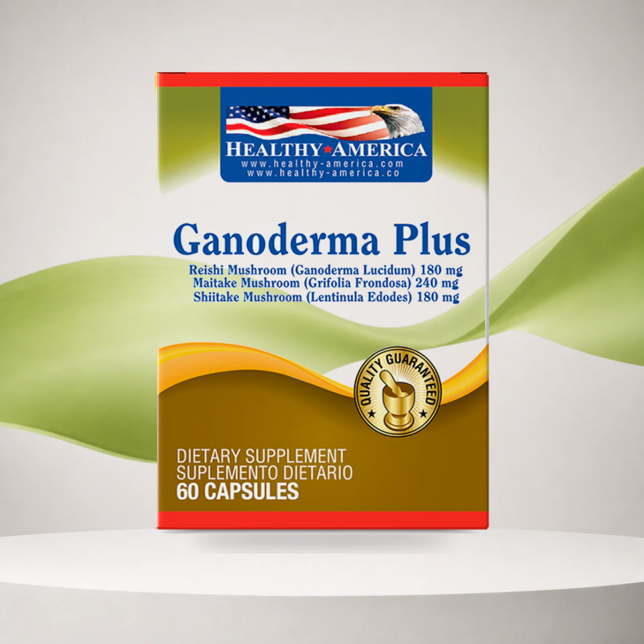 Ganoderma Plus 60 Cápsulas Healthy America