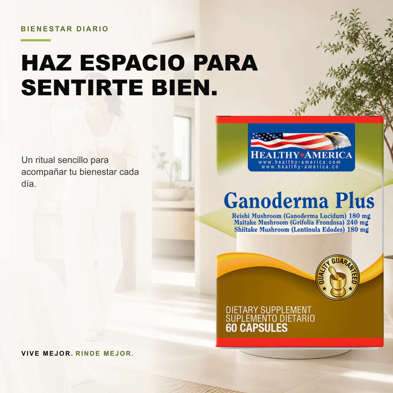 Ganoderma Plus 60 Cápsulas Healthy America - Image 3