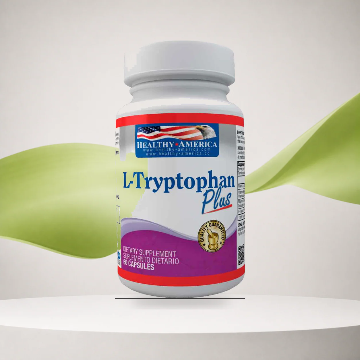 L-Tryptophan Plus 60 Cápsulas para la Depresión- Healthy America