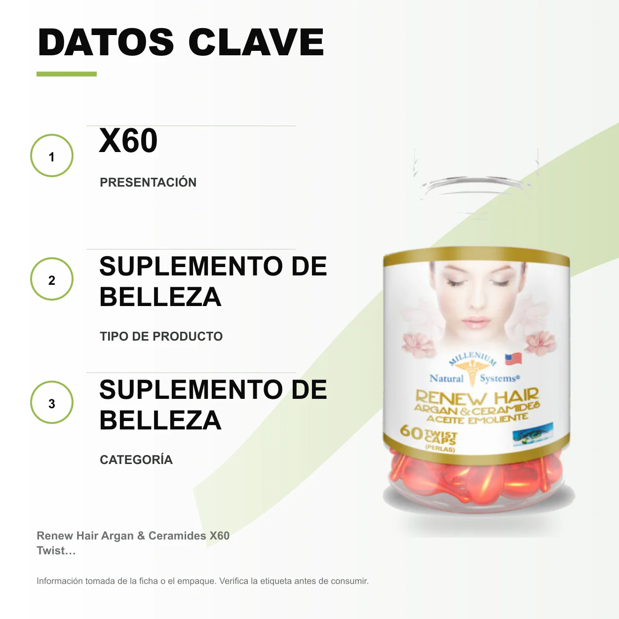 Renew Hair Argan & Ceramides X60 Twist - Natural Systems - Image 2