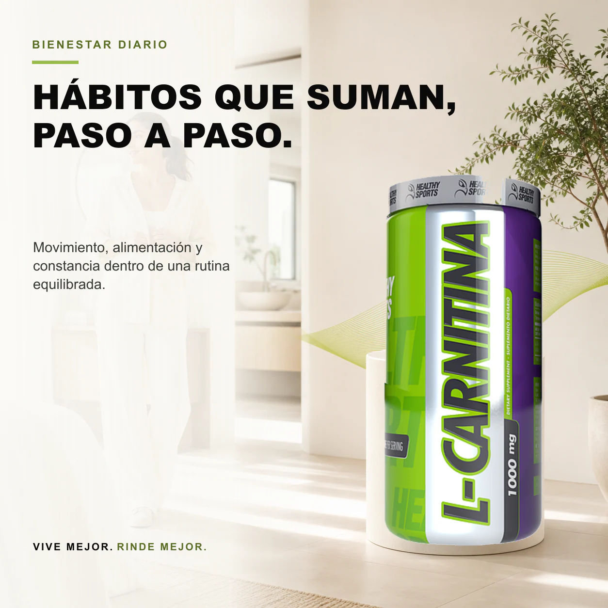 L-Carnitina 1000mg x 60 Tabletas - Healthy Sports - Image 3