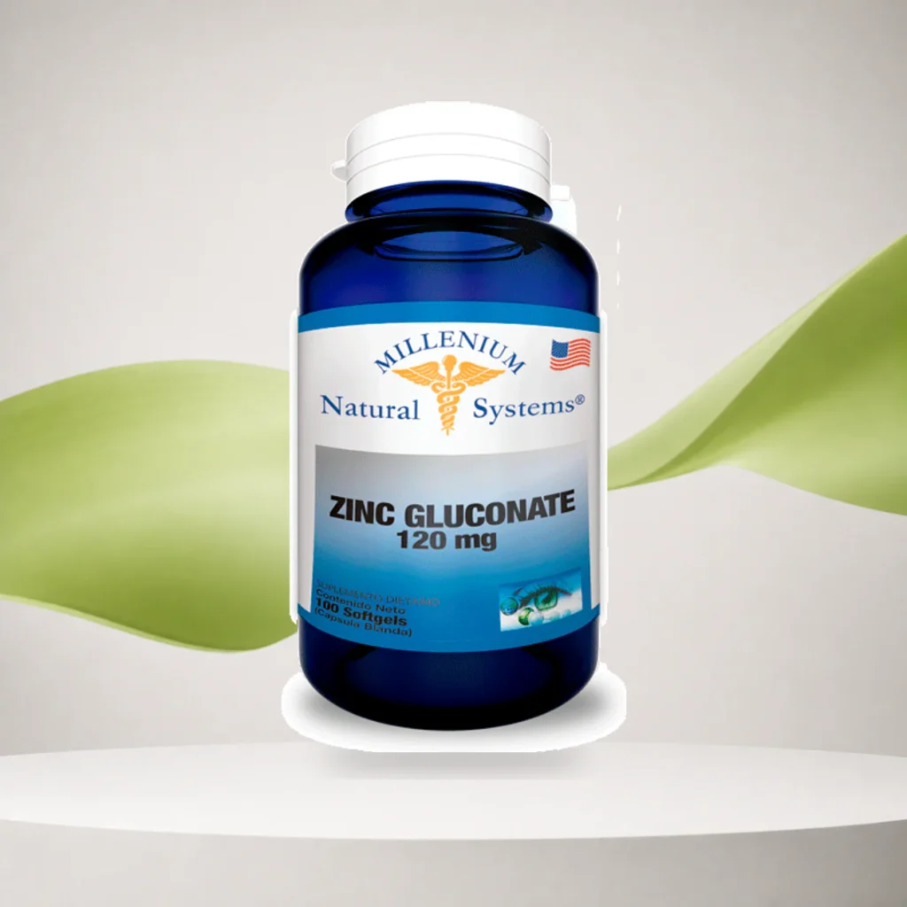 Zinc Gluconate 120mg 100 Softgels Natural Systems