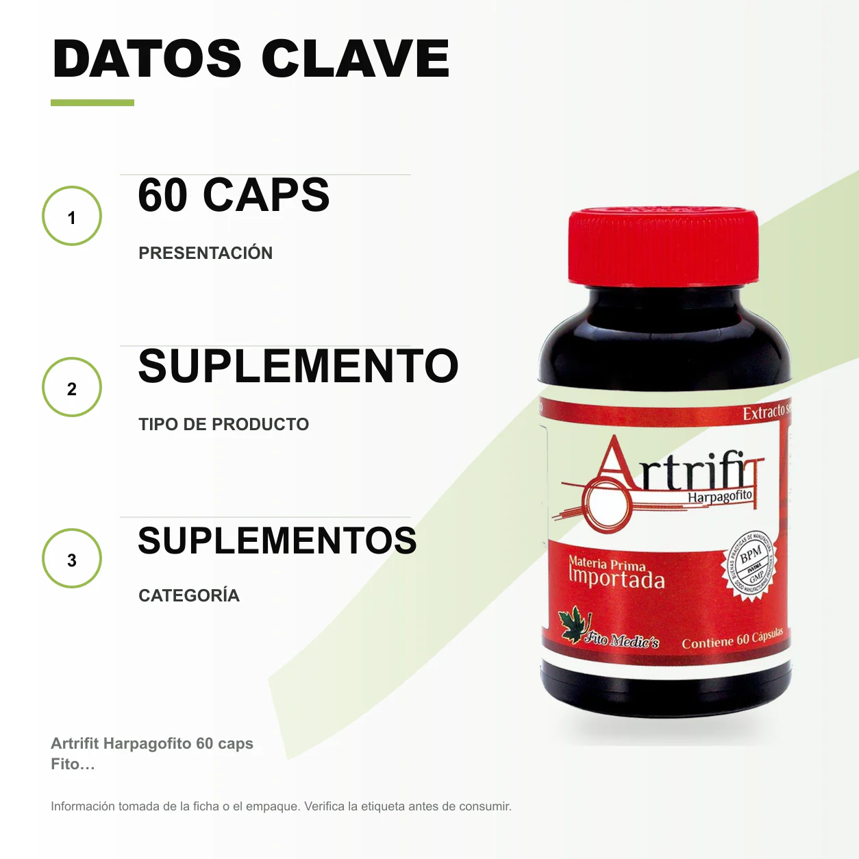 Artrifit Harpagofito 60 caps Fito Medic´s - Image 2