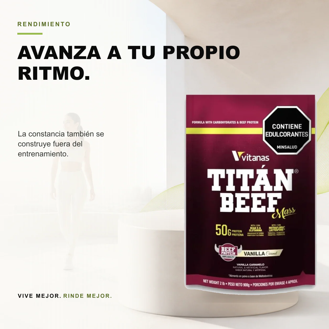Titan Beef Mass Proteína de Carne 2 lbs VITANAS - Image 3