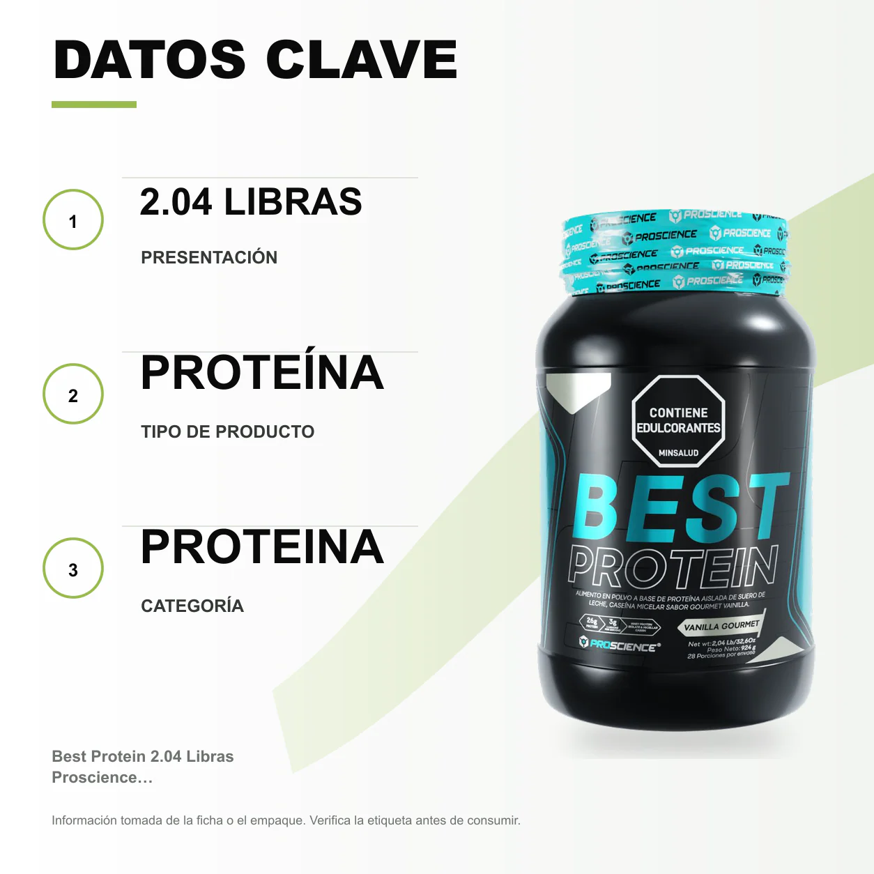 Best Protein 2.04 Libras Proscience - Vainilla - Image 2