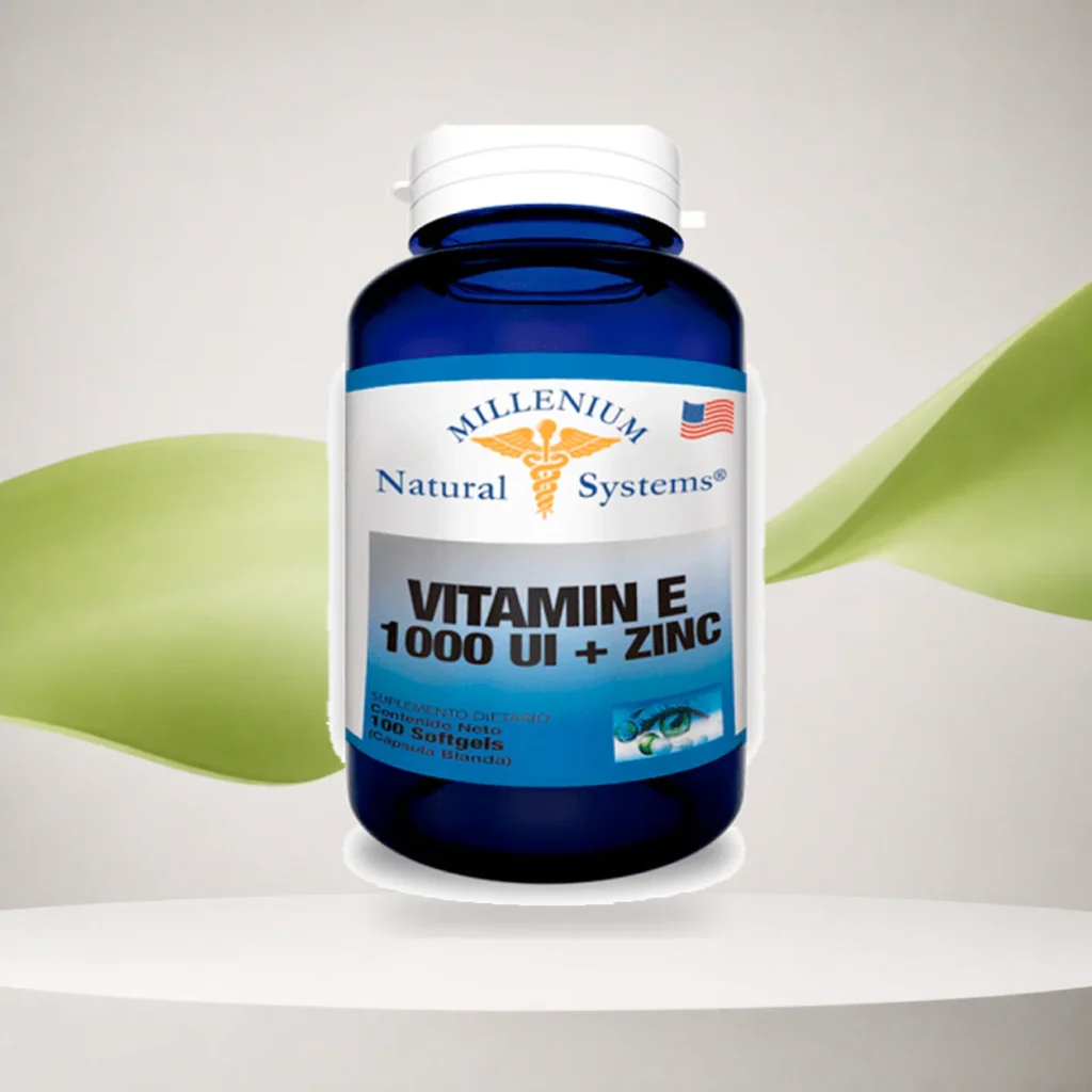 Vitamina E 1000UI + Zinc 100 Softgels Natural Systems