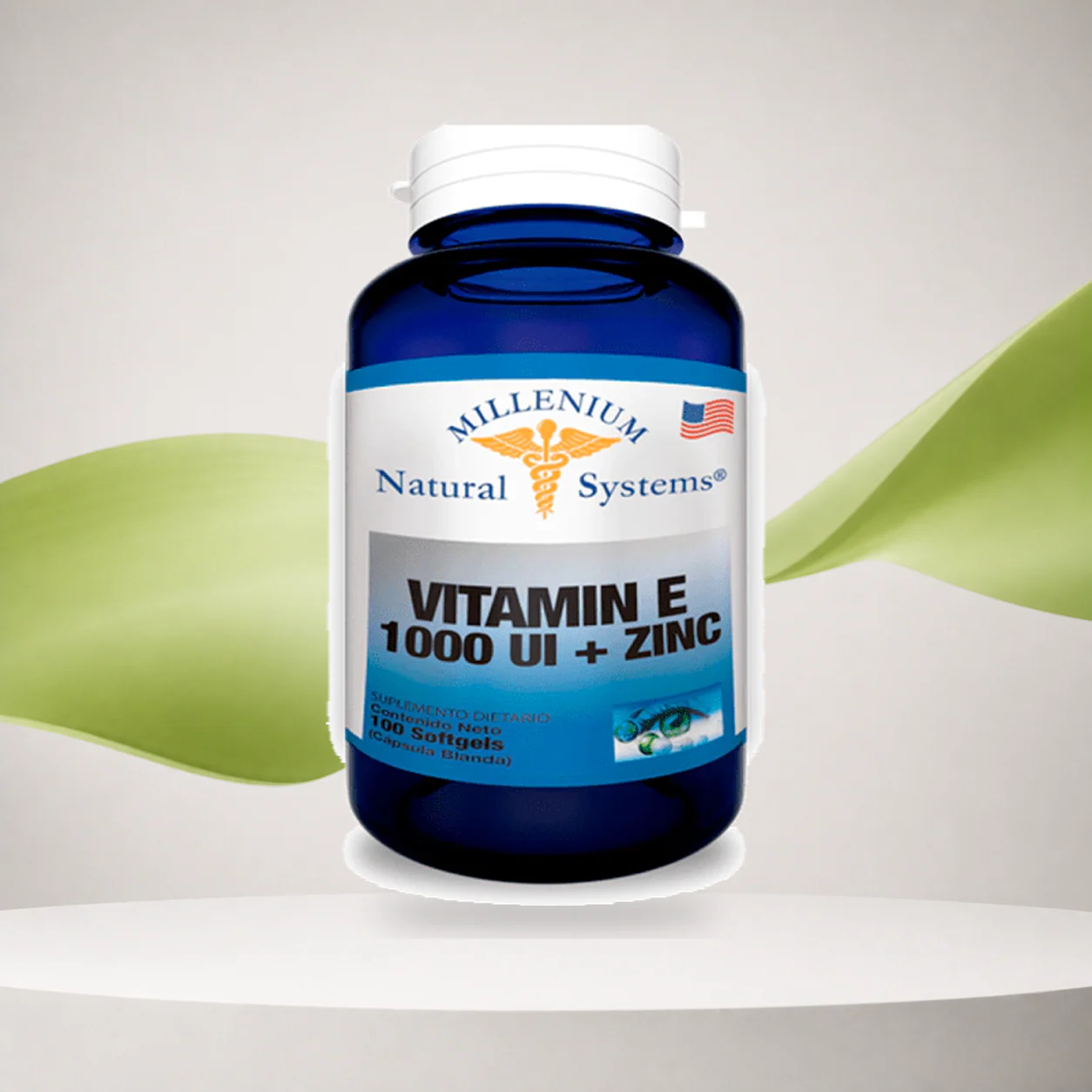Vitamina E 1000UI + Zinc 100 Softgels Natural Systems