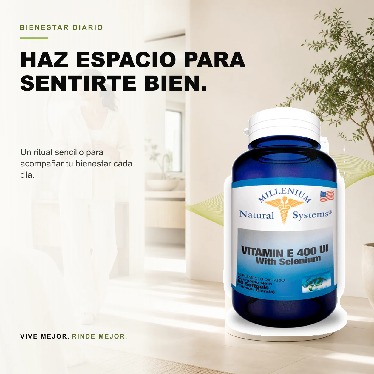 Vitamina E 400UI + Selenio 60 Cáps Natural Systems - Image 3