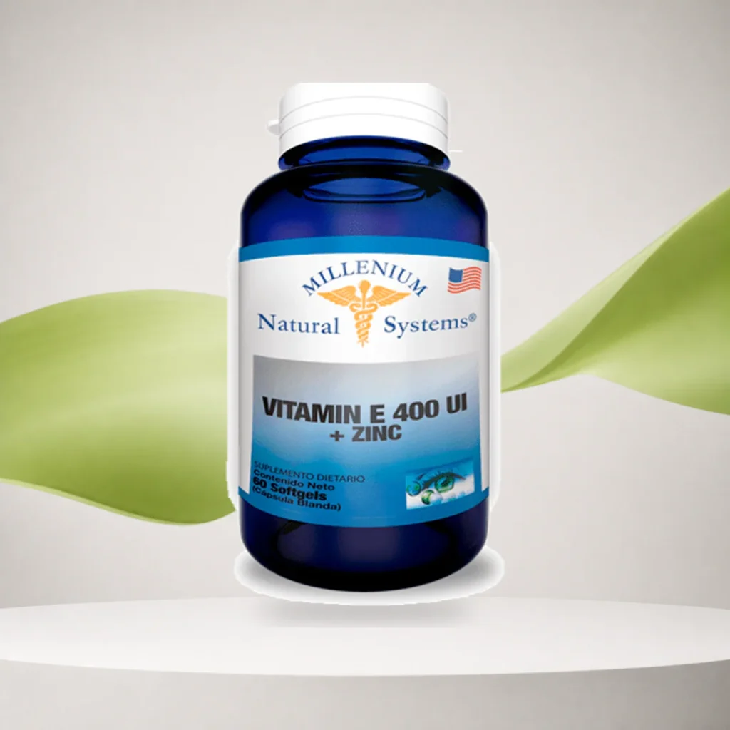 Vitamina E 400UI + Zinc 60 Softgels Natural Systems