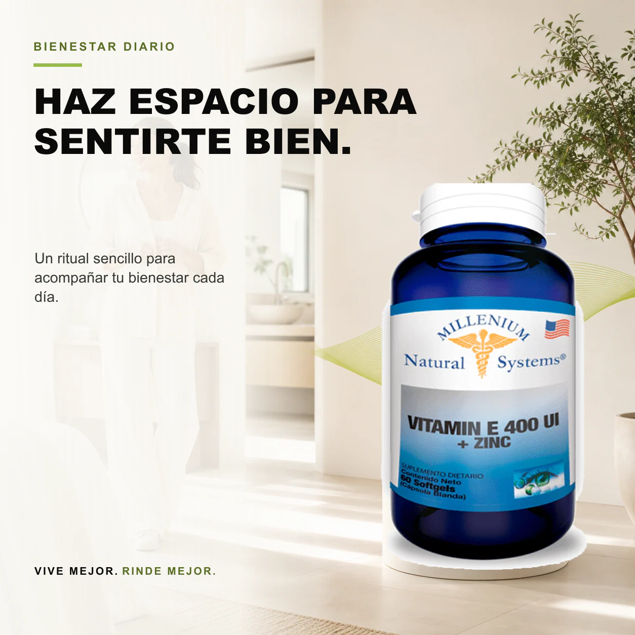 Vitamina E 400UI + Zinc 60 Softgels Natural Systems - Image 3